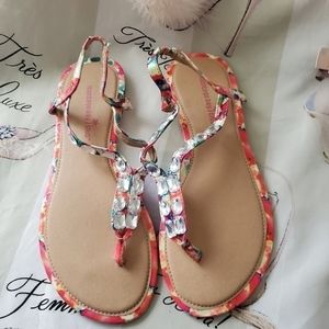 SANDALS Floral Print
